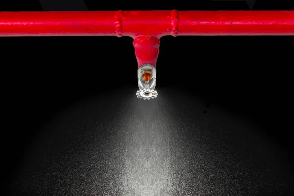 Image Pendent Fire Sprinkler White Background Cliiping Path Fire Sprinklers — Stock Photo, Image