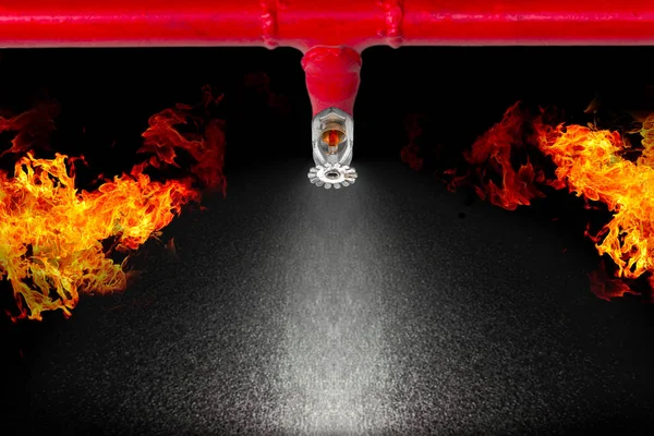 Image of pendent fire sprinkler on white background (with cliiping path). Fire sprinklers are part of an overall safety protocol for fire and life safety.