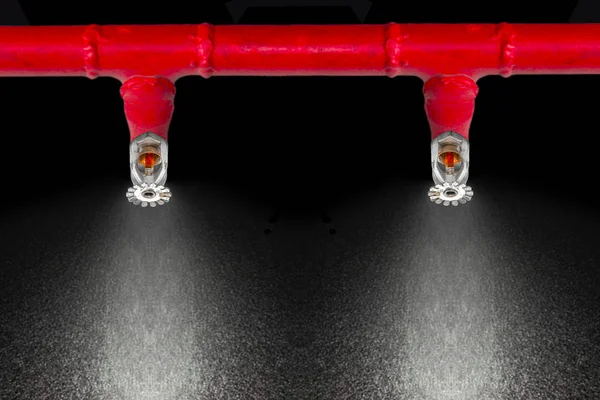 Bild Einer Hängenden Feuerspritze Auf Weißem Hintergrund Mit Klippweg Sprinkleranlagen — Stockfoto