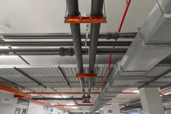 Boru sistemleri, su endüstriyel bina söndürme boru hattı.