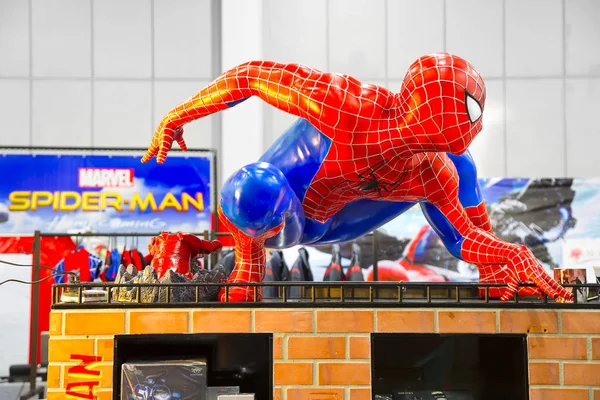 Bangkok Thajsko Srpna 2017 Vymodelovaní Spidermana Displeji Marvel Disney Pixar — Stock fotografie