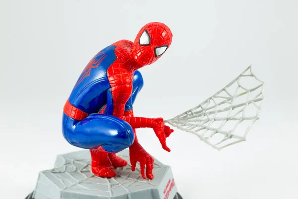 Bangkok Tailandia Marzo 2016 Captura Estudio Figura Spider Man Fondo — Foto de Stock