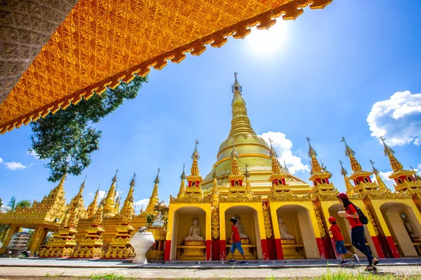 Myanmer Berühmten Heiligen Ort Und Sehenswürdigkeit Wahrzeichen Shwedagon Paya Pagode — Stockfoto