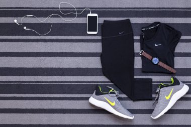 Bangkok, Tayland - 12 Ağustos 2018 : Nike Kaishi 2'nin en iyi görünümü.