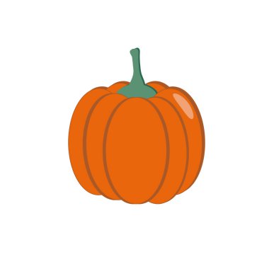 Beyaz arka planda turuncu balkabağı. Görüntü.