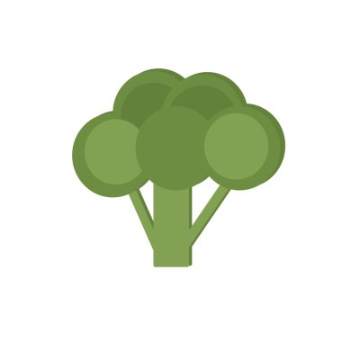 Brokoli Lahanası Beyaz Arkaplan Sebze İllüstrasyonu.