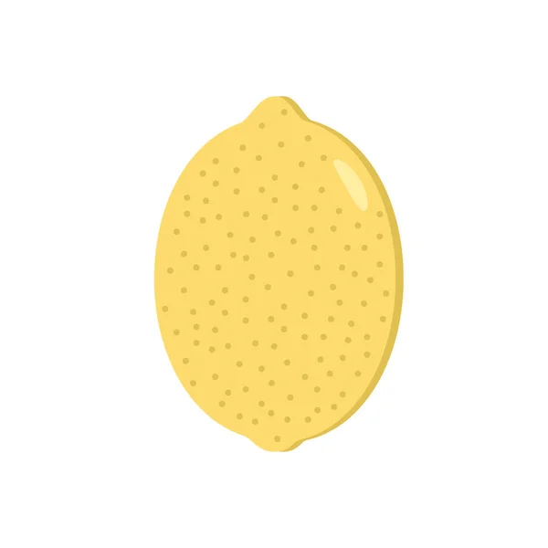 Citron Bílém Pozadí Ovoce Ilustrace — Stockový vektor