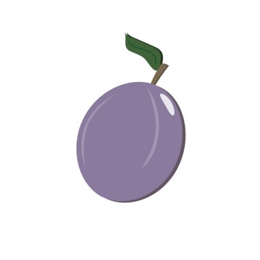 Beyaz arka planda mavi erik. Meyve. Görüntü.