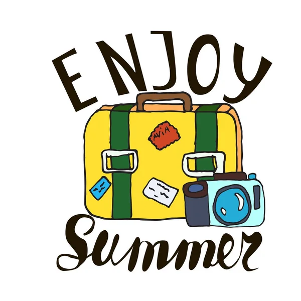 Summer Suitcase — स्टॉक वेक्टर