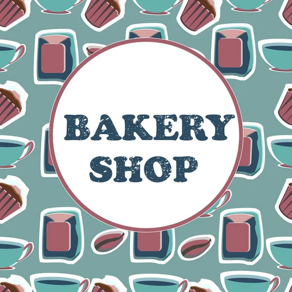 Pastane dükkanı için banner. Pasta maker için araçlar. Vektör çizim. Sorunsuz arka plan.
