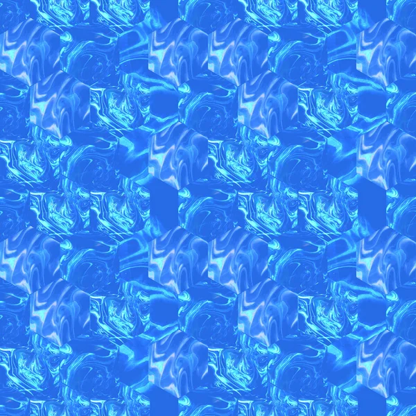 Fundo Marmorização Abstrato Brilho Água Azul Clara Transparente Padrão Sem — Fotografia de Stock