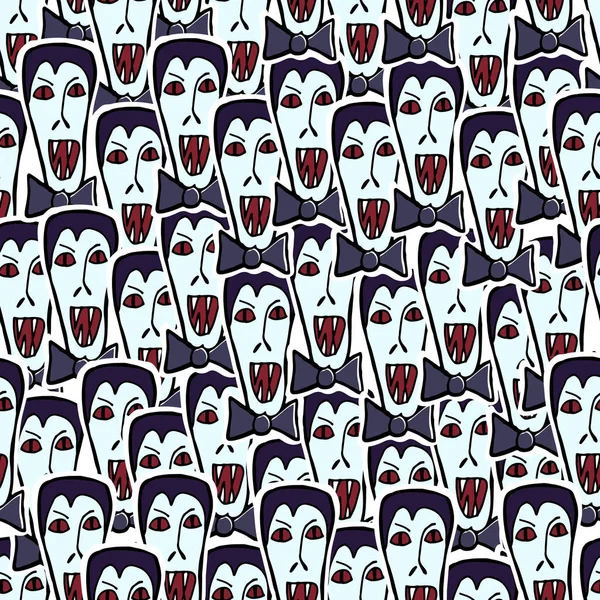 Happy Halloween Holiday Background Vector Seamless Pattern Home Decor Wallpaper — Stock Vector