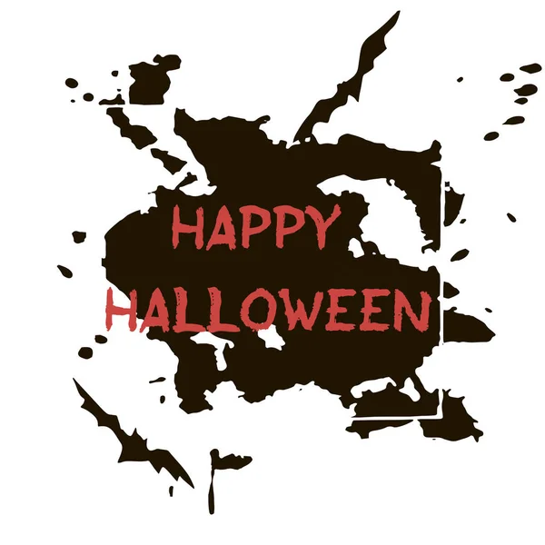 Halloween Kartkę Życzeniami Abctract Grunge Zabrudzenia Plamy Nietoperze Pająków Tekst — Wektor stockowy