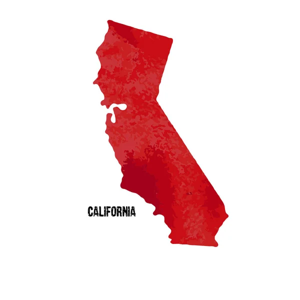 California State Stany Zjednoczone Ameryki Ilustracja Wektorowa Akwarela Tekstury — Wektor stockowy