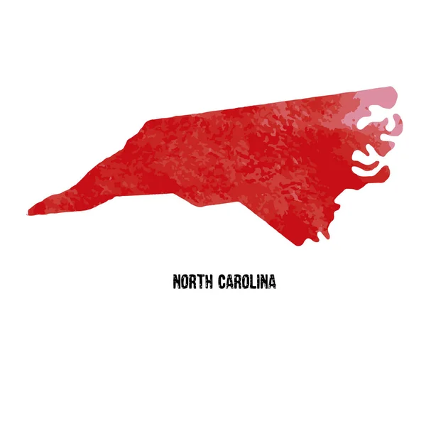 Severní Karolína Spojené Státy Americké Vektorové Ilustrace Akvarelu Textura — Stockový vektor