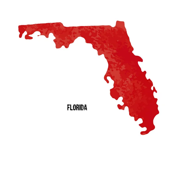 Floridě Spojené Státy Americké Vektorové Ilustrace Akvarelu Textura — Stockový vektor