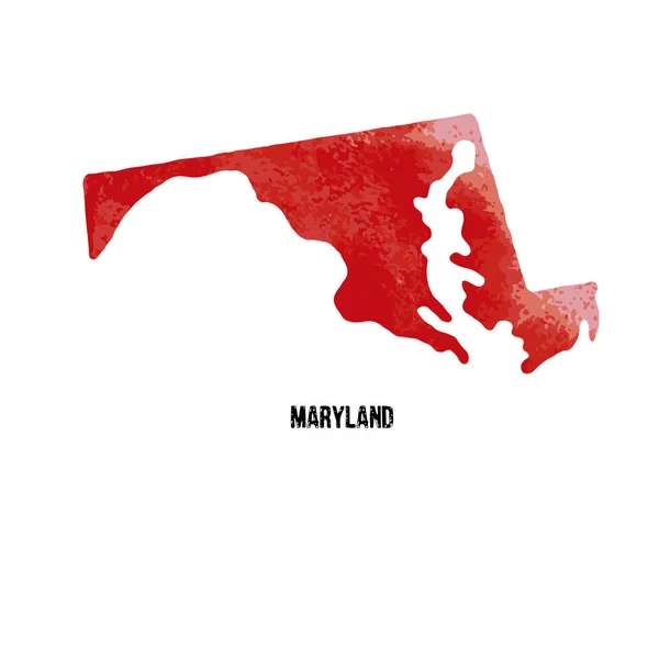 Maryland Stany Zjednoczone Ameryki Ilustracja Wektorowa Akwarela Tekstury — Wektor stockowy