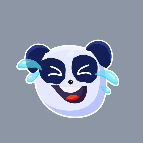 Διάνυσμα Σύνολο Χαριτωμένο Αστείο Emoji Χαρακτήρες Μικρή Κινεζική Πάγκας Αυτοκόλλητα — Διανυσματικό Αρχείο