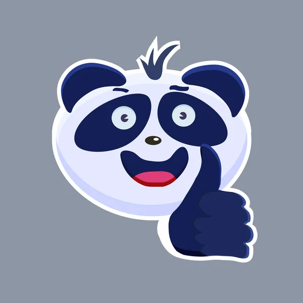 Διάνυσμα Σύνολο Χαριτωμένο Αστείο Emoji Χαρακτήρες Μικρή Κινεζική Πάγκας Αυτοκόλλητα — Διανυσματικό Αρχείο