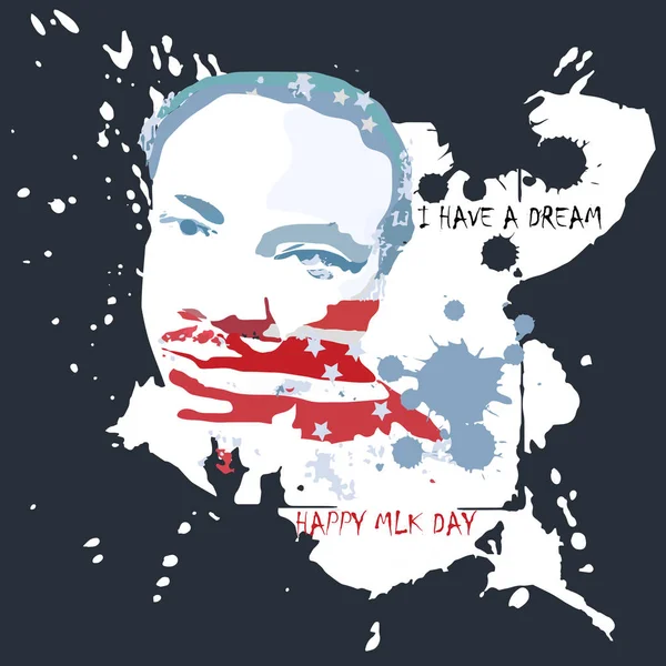 Martin Luther King, Jr Mlk kutlamak için vektör iilustration 
