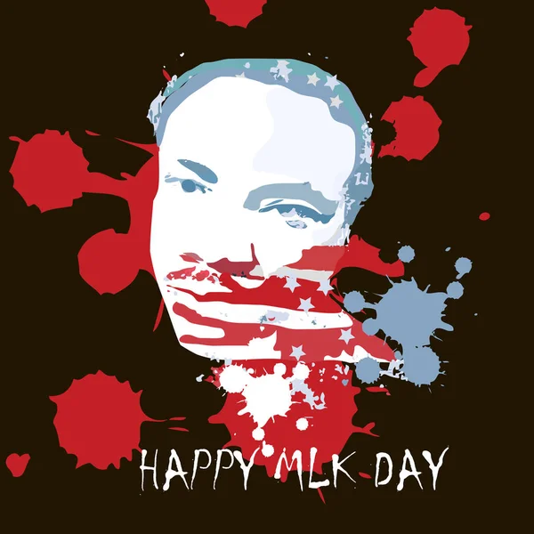 Vector iIlustración de Martin Luther King, Jr. para celebrar MLK — Vector de stock