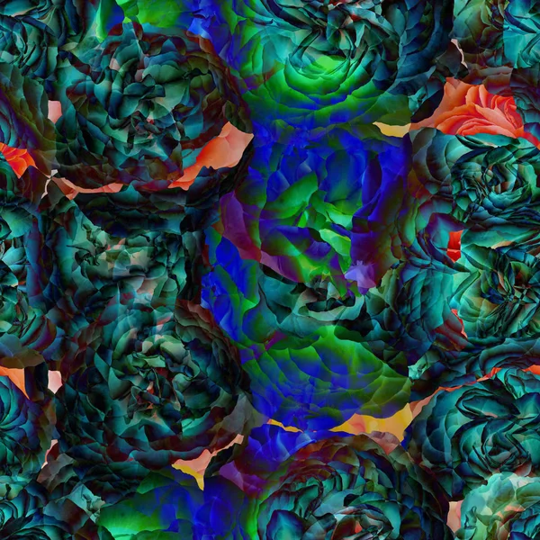 可爱美丽的五颜六色的玫瑰。无缝花卉照片背景. — 图库照片