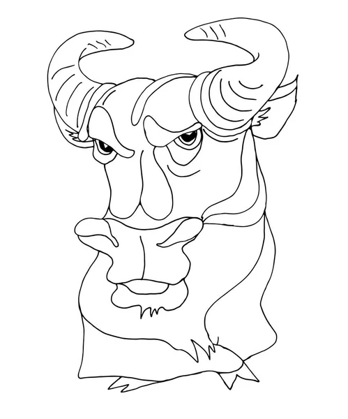 Vector Hand Drawn Illustration Bull Symbol 2021 Chinese Calendar Black Royalty Free Stock Illustrations