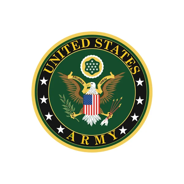 Amerikaans Militair Embleem Vectorillustratie — Stockvector