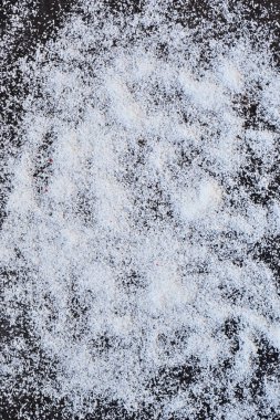 Metin için yer ile yeni yıl tebrik kartı. Yukarıdan görüntüleyin. Mutlu yeni yıl ve mutlu Noeller.