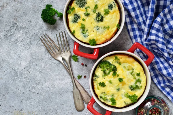 Casseruola Fatta Casa Con Broccoli Formaggio — Foto Stock