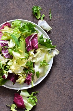 Salata taze karışımı: marul, arugula, ıspanak, mesclun, pala
