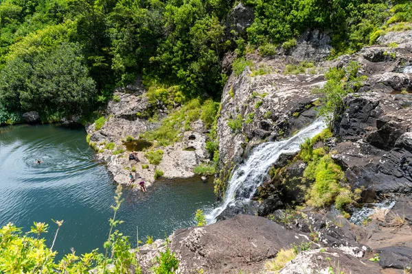 Vista Natural Isla Mauricio Siete Niveles Caídas — Foto de Stock