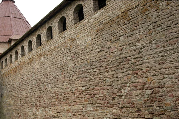 Постріл Старої Стіни Фортеці Гранжевого Фону — стокове фото