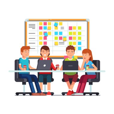 Tteam bir It başlangıç iş üzerinde birlikte çalışıyor