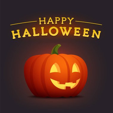 Kabak yüzlü Cadılar Bayramı tatil tebrik kartı