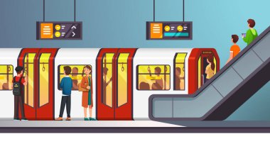 Trenli metro metro istasyonu.