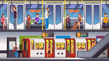 Trenli metro metro istasyonu.