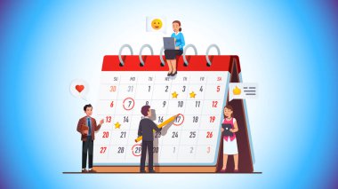 İş ekibi planlama toplantısına gün çiziyor