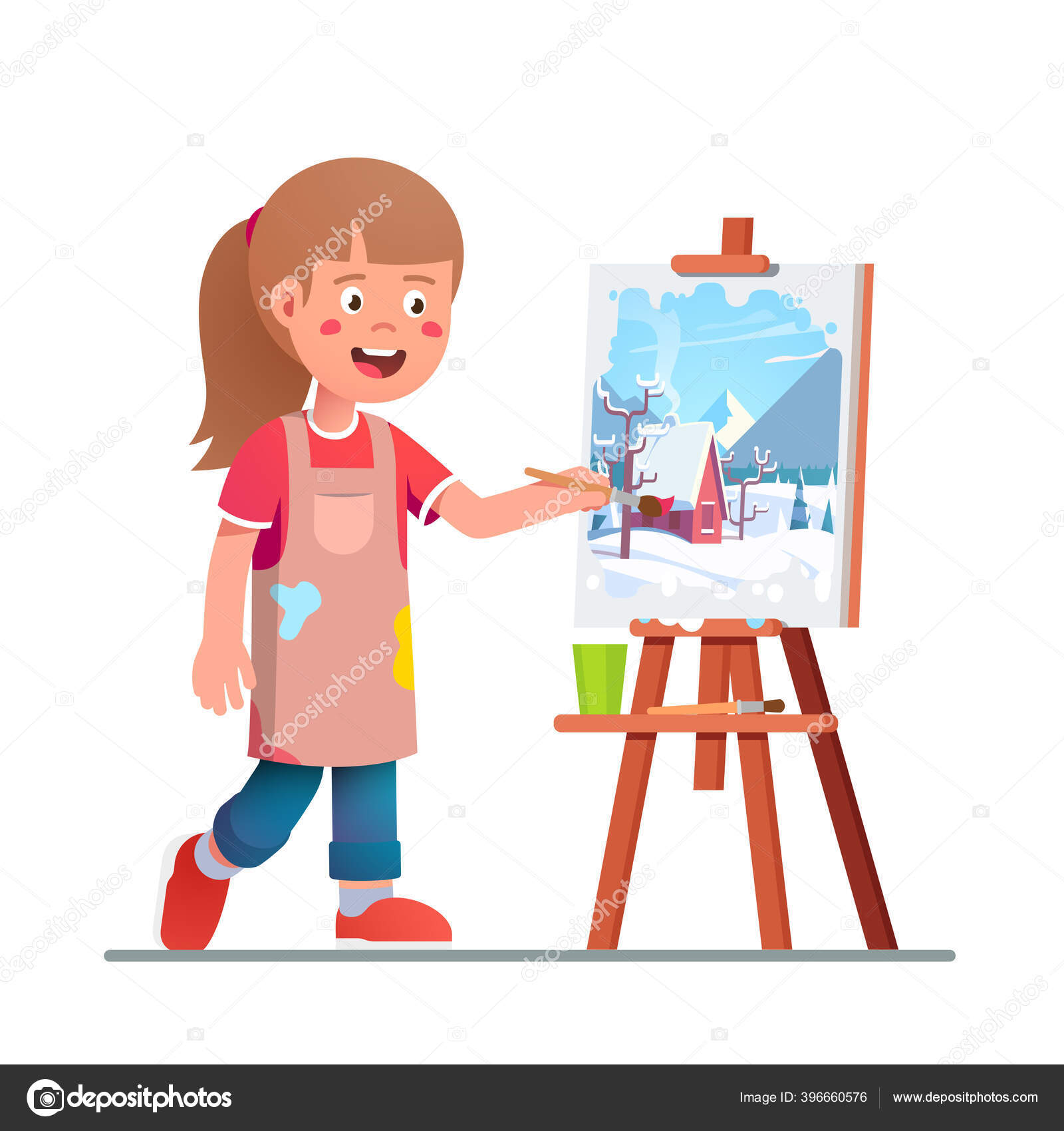 Camisa de pintor pequeño para niños y niñas, delantal para niños,  personajes de artistas, traje de