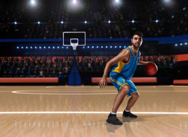 basketbolcu basketbol oyun üzerinde eylem