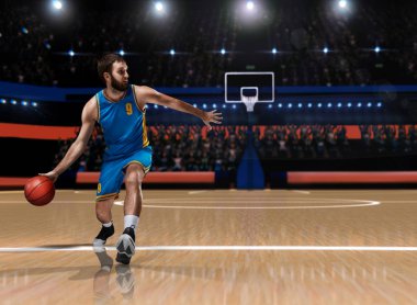 basketbolcu basketbol oyun üzerinde eylem