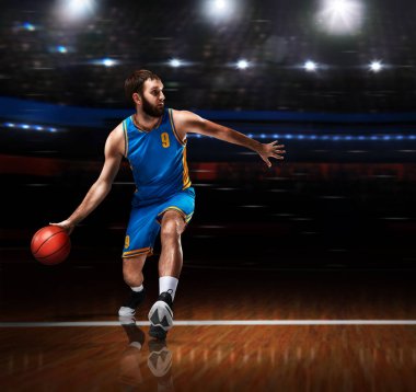 basketbolcu basketbol oyun üzerinde eylem