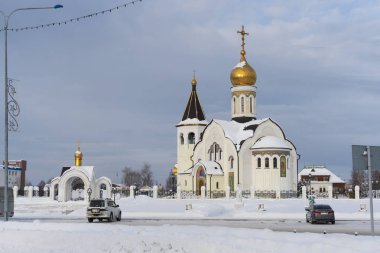 Yugorsk, Rusya Federasyonu - 13 Şubat 2019: kilise şehirde