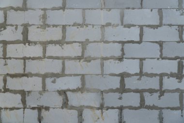 Beyaz Hafif Beton bloğunun arkaplan dokusu, endüstriyel duvar için hammadde