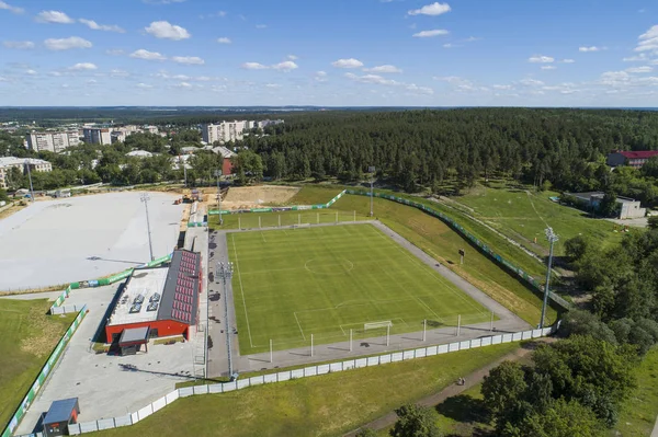 Top down Aerial drone beeld van een Ekaterinburg met stadions: Rea — Stockfoto