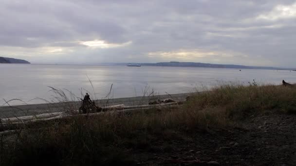 Ferry bateau le matin — Video