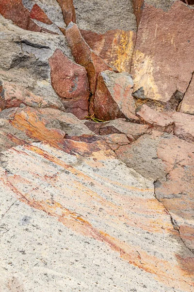 Krakování rocky texturepattern kopcích Panorama stezka — Stock fotografie