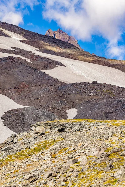 Łaty Śniegu Szlaku Skyline Stanie Waszyngton Pobliżu Mount Rainier — Zdjęcie stockowe