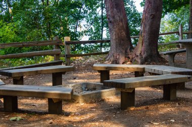 Banklar ateş çukuru çevresinde dairesel gruplandırması