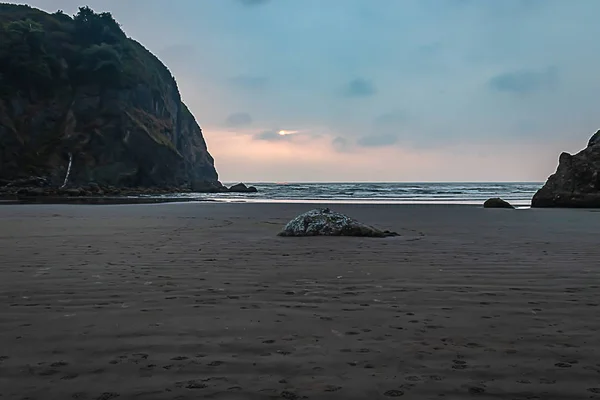 Zonsondergang beschoten ruby strand in augustus — Stockfoto